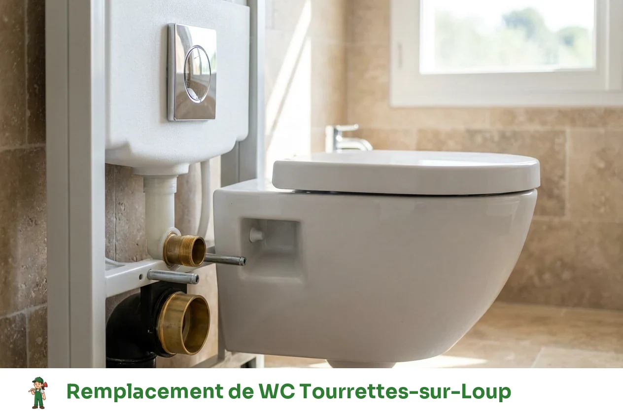 Remplacement de WC à Tourrettes-sur-Loup